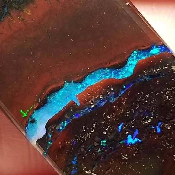 Exquisite Australian Koroit Opal * 21.88 x 13.66 x 3.20mm * amazing boulder opal - Picture 14 of 15